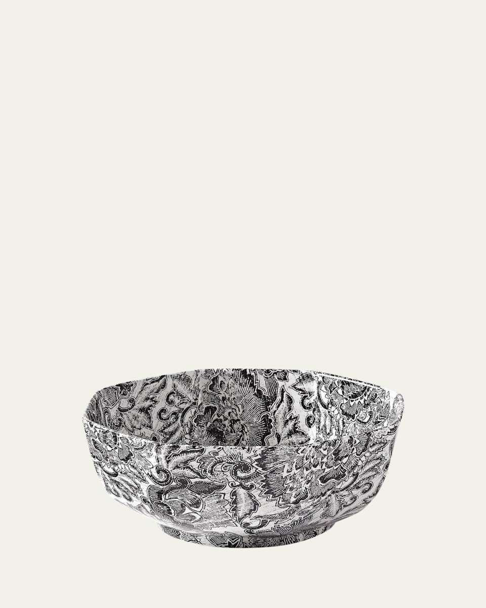 Faded Peony Octagonal Bowl